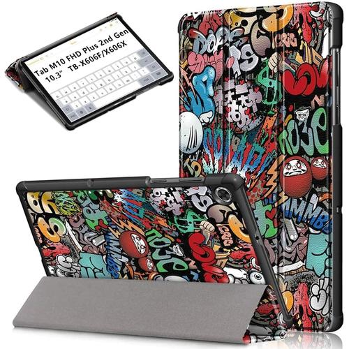 Coque Pour Lenovo Tab M10 Fhd Plus 10.3 Pouces 2020 (Tb-X606f/X606x) Ultra Mince Protection Housse Avec Support Fonction Tui Cuir Pour Smart Tab M10+ 10,3