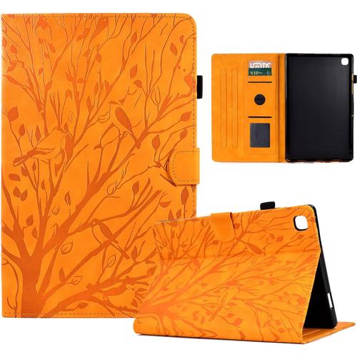 Coque Pour Lenovo Tab M10 Plus 10.3 Pouces Housse Tb-X606f/Tb-X606x En 2020 tui  Rabat Et Portefeuille Case Avec Fonction Support Et Poche Cartes Pour Lenovo Smart Tab M10 Plus Fhd Jaune