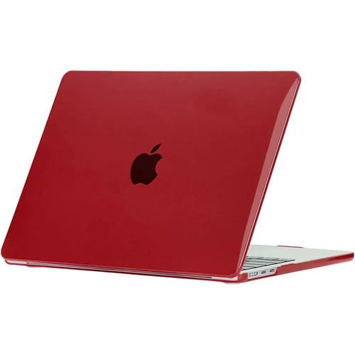 Coque pour MacBook Air 13 Pouces M4 M3 M2 2025 2024 2022, Protection Ventile Antichoc Antidrapant Lger - Rouge