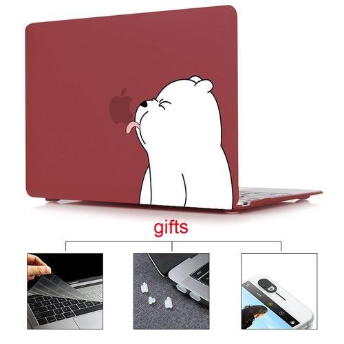 coque pour Macbook Pro Air Retina avec Touch Bar, dessin anim mignon, ours, housse pour ordinateur portable - For 12 pouces rtine A1534