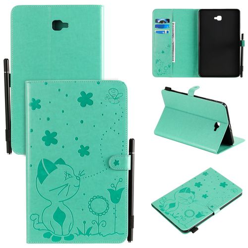 Coque Pour Motif Tablet Samsung Galaxy Tab A 10.1 2016 Sm-T580,Etui Pour Tablet Samsung Galaxy Tab A 10.1 2016 Sm-T580 Pu Housse Flip Coque Avec Built Stand,Vert