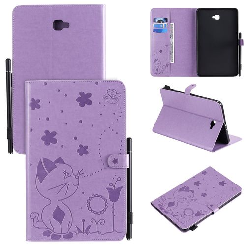 Coque Pour Motif Tablet Samsung Galaxy Tab A 10.1 2016 Sm-T580,Etui Pour Tablet Samsung Galaxy Tab A 10.1 2016 Sm-T580 Pu Housse Flip Coque Avec Built Stand,Violet