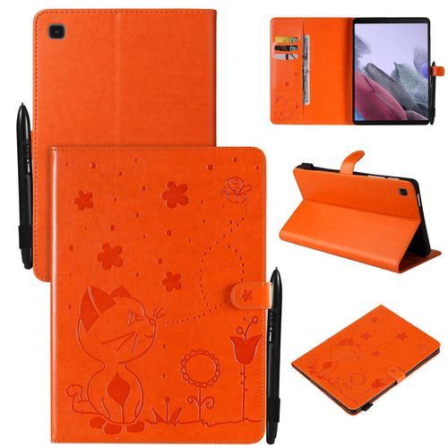 Coque Pour Motif Tablet Samsung Galaxy Tab A7 Lite Sm-T220,Etui Pour Tablet Samsung Galaxy Tab A7 Lite Sm-T220 Pu Housse Flip Coque Avec Built Stand,Orange