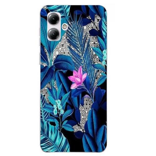 Coque Pour Moto G14 Tropical Fleur Rose Exotique