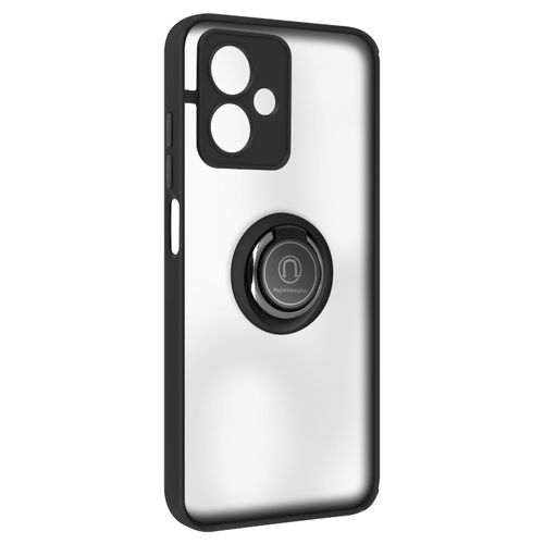 Coque Pour Motorola Moto G54 Bague Mtallique Support Vido Noir