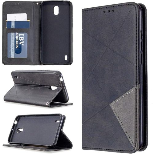 Coque Pour Nokia 1.3 Housse De Protection,Coque Pour Nokia 1.3 Ta-1207 Ta-1216 Ta-1205 tui  Rabat En Cuir Pu Case Black
