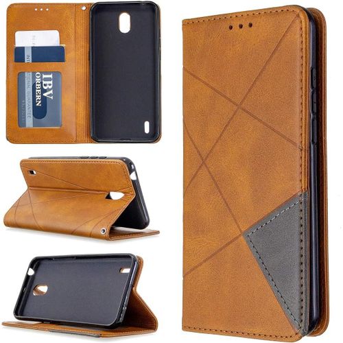 Coque Pour Nokia 1.3 Housse De Protection,Coque Pour Nokia 1.3 Ta-1207 Ta-1216 Ta-1205 tui  Rabat En Cuir Pu Case Yellow
