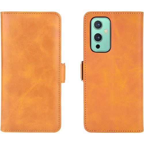 Coque Pour Oneplus 9, Antichoc Housse tui En Cuir Pu Flip Case Portefeuille  Rabat Avec Porte Carte Fermeture Magntique Fonction Support Pour Oneplus 9, Jaune