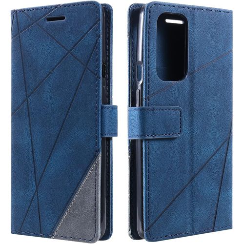 Coque Pour Oneplus 9 Pro, Portefeuille Etui En Pu Cuir Antichoc Tpu, Housse A Rabat Compatible Avec Oneplus 9 Pro, Bleu