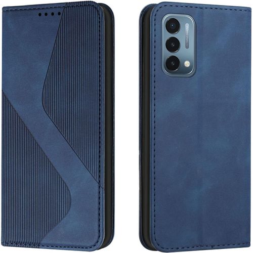 Coque Pour Oneplus Nord N200 5g, Etui Oneplus Nord N200 5g Cuir, Pu Cuir Portefeuille Housse Et Magnetique Flip Pochette Etui A Rabat Protection Case Avec Antichoc Tpu Housse (Bleu)