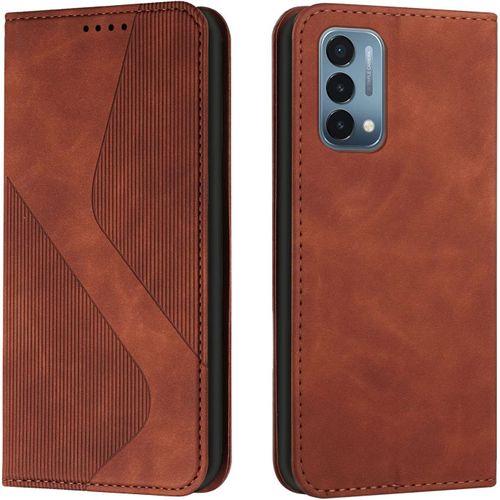 Coque Pour Oneplus Nord N200 5g, Etui Oneplus Nord N200 5g Cuir, Pu Cuir Portefeuille Housse Et Magnetique Flip Pochette Etui A Rabat Protection Case Avec Antichoc Tpu Housse (Marron)