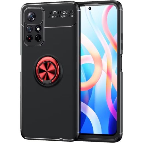Coque Pour Oppo F27 Pro, Tpu Souple, Svelte, Support D'anneau Rotatif A 360 Degres, Coque Pour Oppo F27 Pro.(Noir + Rouge)