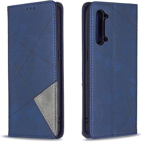 Coque Pour Oppo Find X2 Lite, Housse Portefeuille En Cuir Etui Avec Tpu Silicone Bumper Antichoc Magnetique Flip Case, Porte Cartes Avec Fonction Support Cover Pu Pochette (Bleu