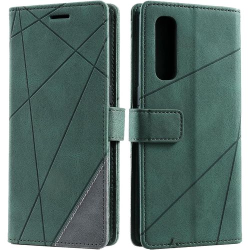 Coque Pour Oppo Find X2 Neo/Reno 3 Pro 5g, Portefeuille Etui En Pu Cuir Antichoc Tpu, Housse A Rabat Compatible Avec Oppo Find X2 Neo/Oppo Reno 3 Pro 5g, Vert