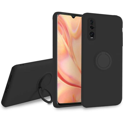 Coque Pour Oppo Find X2 - Svelte Sensation Douce Bquille  Anneau Rotatif Silicone Tpu Protection Antichoc Housse De Protection Find X2, Noir