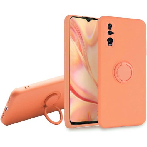 Coque Pour Oppo Find X2 - Svelte Sensation Douce Bquille  Anneau Rotatif Silicone Tpu Protection Antichoc Housse De Protection Find X2, Orange