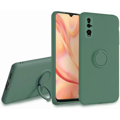 Coque Pour Oppo Find X2 - Svelte Sensation Douce Bquille  Anneau Rotatif Silicone Tpu Protection Antichoc Housse De Protection Find X2, Vert