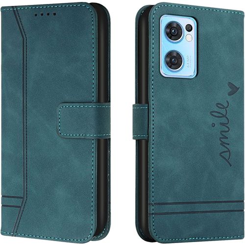 Coque Pour Oppo Find X5 Lite/Reno 7 5g, Portefeuille Housse En Pu Avec Tpu Fermoir Flip Pochette Housse Pour Oppo Find X5 Lite/Reno 7 5g(Vert)