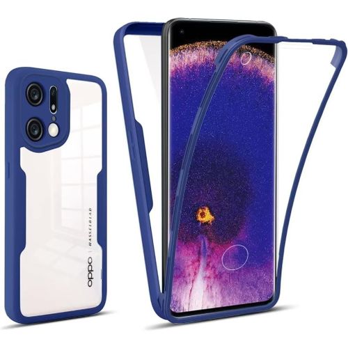 Coque Pour Oppo Find X5 Procoque Pour Oppo Find X5 Pro Avec Protection D'cran Intgre360 Protection Case Robuste Double Face Bumper Casebleu