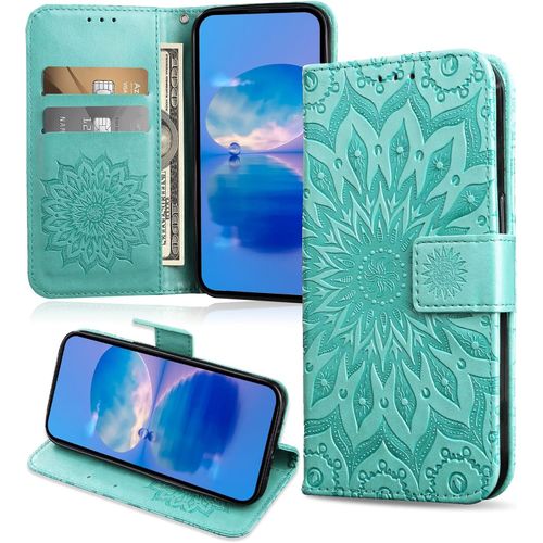Coque Pour Realme 8 4g / Realme 8 Pro, Protection Etui En Pu Cuir Portefeuille, Antichoc Housse A Rabat Compatible Avec Oppo Realme 8 4g / Oppo Realme 8 Pro, Vert