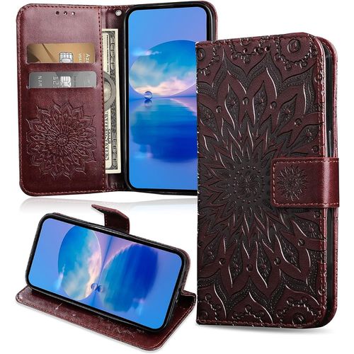Coque Pour Redmi Note 7 Pro/Redmi Note 7, Protection Etui En Pu Cuir Portefeuille, Antichoc Housse  Rabat Compatible Avec Xiaomi Redmi Note 7 Pro/Redmi Note 7, Marron