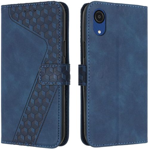 Coque Pour Samsung Galaxy A03 Core, Coque Galaxy A03 Core, Etui Protection Housse Premium En Cuir Pu, Pochette Flip Case Compatible Avec Samsung A03 Core,Book Bleu