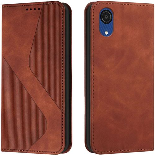 Coque Pour Samsung Galaxy A03 Core, Etui Samsung A03 Core Cuir, Housse En Cuir Samsung A03 Core, Cuir Portefeuille Housse Avec Magnetique Flip Etui A Rabat Case Etui Samsung A03 Core(Marron)