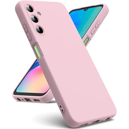 Coque Pour Samsung Galaxy A05s, Coque Silicone Liquide Intrieur Microfibre Souple tuis En Caoutchouc Housse Antichoc Protection Bumper Coque Samsung A05s - Rose