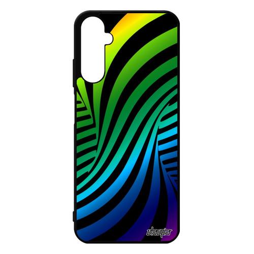 Coque Pour Samsung Galaxy A05s Silicone Illusion D'optique Caoutchouc Multicolore Mirage Vert Effet Portable Cover Metal Gay Pride