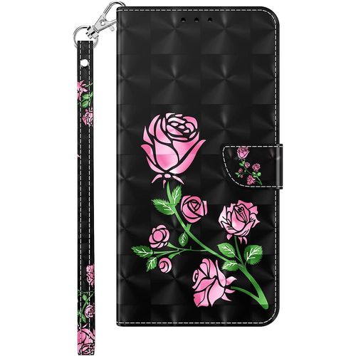 Coque Pour Samsung Galaxy A12 / M12 Housse Pu Cuir Avec Mignonne Motif Dessin Antichoc Portefeuille Etui A Rabat Protection Etui Flip Folio Case Cover Pour Galaxy A12 / M12, Rose