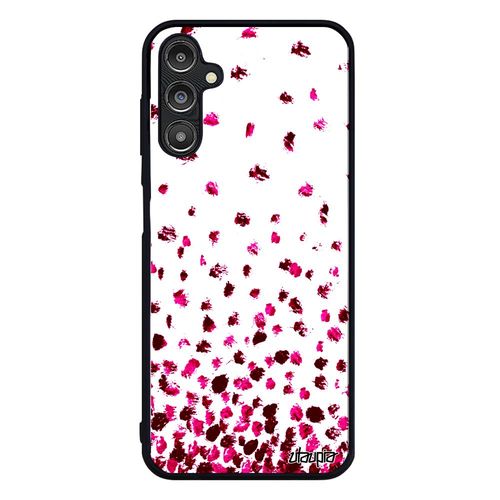 Coque Pour Samsung Galaxy A14 4g 5g En Silicone Confettis Pois Color Motif Texture Rose Sm-A145r/Dsn Housse Etui Petales Original