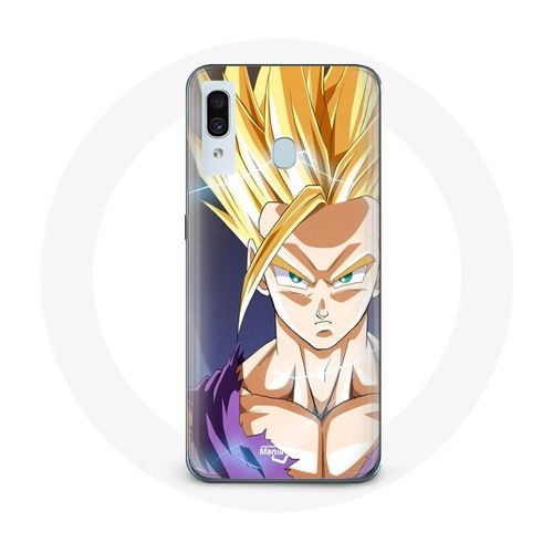 Coque Pour Samsung Galaxy A20 Dragon Ball Manga Sangoku Visage nerv