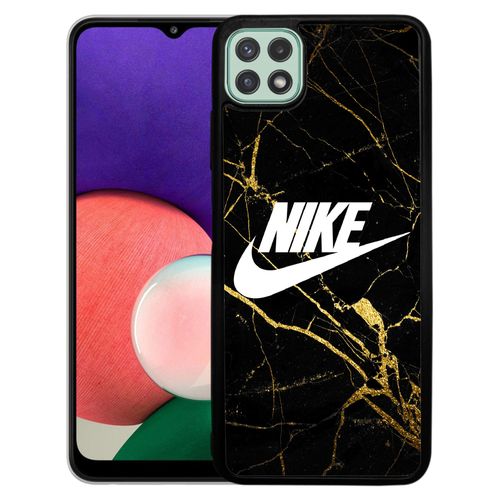 Coque Pour Samsung Galaxy A22 5g - Nike Logo Gold Marbre