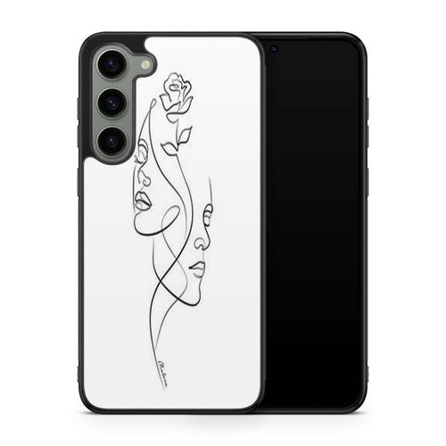 Coque Pour Samsung Galaxy A23 Line Art Drawing Bb Amour Animaux Women In Love Abstrait Ligne Dessin Ref 23999