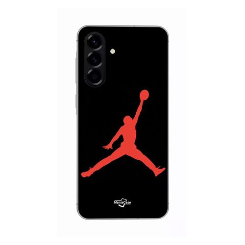 Coque Pour Samsung Galaxy A26 Jordan Logo 23 Nike Basketball Couleur Rouge