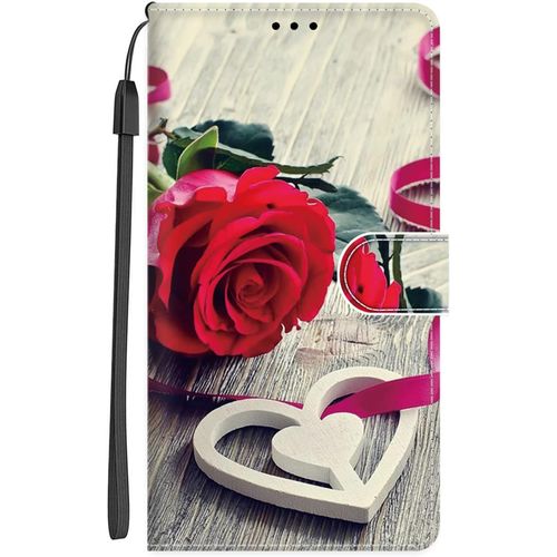 Coque Pour Samsung Galaxy A54 5g 6,4 Pouces Pu Cuir A Rabat Housse Etui Avec Mignonne Motif Dessin Design, Antichoc Portefeuille Etui Flip Folio Case Cover Pour Galaxy A54 5g, Rose