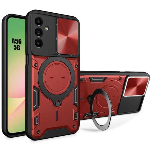 Coque Pour Samsung Galaxy A56 5g, Protection Renforce Antichoc Cache Camra Rigide - Rouge - E.F.Connection