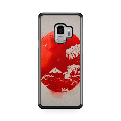 Coque Pour Samsung Galaxy A6 2018 Art Japonais Vague Manga Design Koi Poissons Carpe Retro Japan Wave Samourai Paysage Chine Japon Ref 577