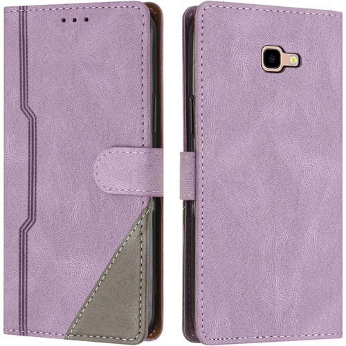 Coque Pour Samsung Galaxy J4 Plus 2018, Housse Etui Portefeuille Cuir Multifonction, Fermeture Magntique Clapet [Fonction Support] Flip Case Compatible Avec Samsung J4 Plus 2018 (Pourpre)