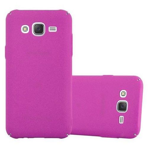 Cadorabo Housse Compatible Avec Samsung Galaxy J5 2015 En Frosty Rose Vif - Hard Case tui De Protection  L'aspect Givr Contre Les Rayures Et Les Chocs