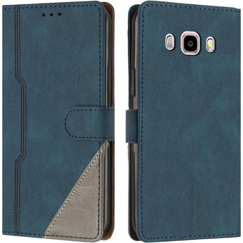 Coque Pour Samsung Galaxy J510 / J5 2016, Housse Etui Portefeuille Cuir Multifonction, Fermeture Magntique Clapet [Fonction Support] Flip Case Compatible Avec Samsung J510 / J5 2016 (Bleu)