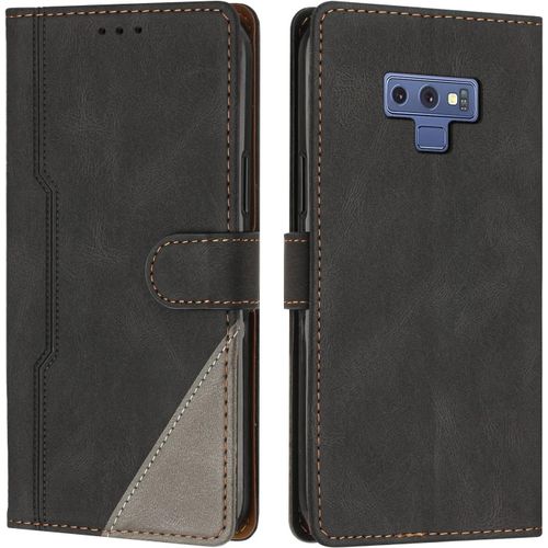 Coque Pour Samsung Galaxy Note 9, Housse Etui Portefeuille Cuir Multifonction, Fermeture Magntique Clapet [Fonction Support] Flip Case Compatible Avec Samsung Galaxy Note 9 (Noir)