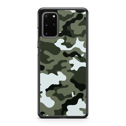Coque Pour Samsung Galaxy S20 Plus Camo Camouflage Militaire Guerre Vert Chasse Ref 37