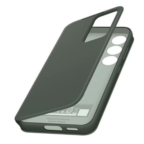 Coque Pour Samsung Galaxy S23 Plus/S23+,Clear View Cover,tui  Rabat Pour Tlphone Portable - Vert Fonc