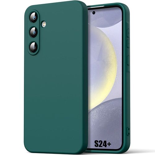 Coque Pour Samsung Galaxy S24 Plus (S24+), Silicone Liquide Doux Lger Slim Anti-Rayures Vert Nuit - E.F.Connection