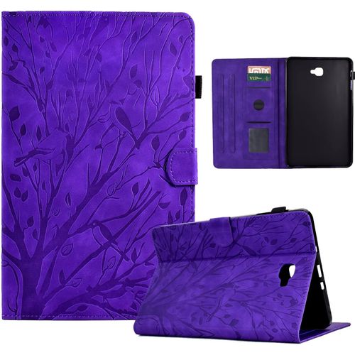 Coque Pour Samsung Galaxy Tab A 10.1'' 2016 (A6) Housse Sm-T580/T585 tui  Rabat Et Portefeuille Case Avec Fonction Support Et Poche Cartes, Pochette Coque De Protection Galaxy Tab A6 10.1.[F4994]