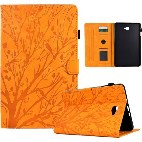 Coque Pour Samsung Galaxy Tab A 10.1'' 2016 (A6) Housse Sm-T580/T585 tui  Rabat Et Portefeuille Case Avec Fonction Support Et Poche Cartes, Pochette Coque De Protection Galaxy Tab A6 10.1.[F5014]