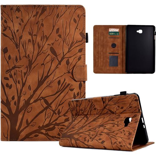 Coque Pour Samsung Galaxy Tab A 10.1'' 2016 (A6) Housse Sm-T580/T585 tui  Rabat Et Portefeuille Case Avec Fonction Support Et Poche Cartes, Pochette Coque De Protection Galaxy Tab A6 10.1.[F5037]