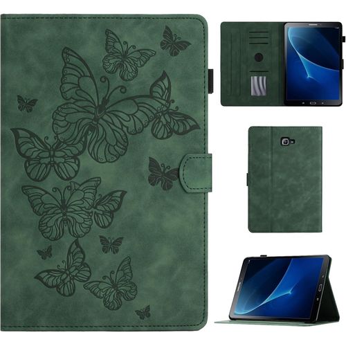 Coque Pour Samsung Galaxy Tab A 10.1 2016 tui De Protection Case Tablette Housse Sm T580/T585 Smart Cover Avec Rveil/Veille Auto Pour Samsung Galaxy Tab A6 10.1 2016 (Sm-T580/T585), Vert.[F4028]