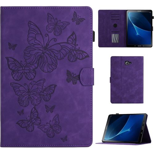 Coque Pour Samsung Galaxy Tab A 10.1 2016 tui De Protection Case Tablette Housse Sm T580/T585 Smart Cover Avec Rveil/Veille Auto Pour Samsung Galaxy Tab A6 10.1 2016 (Sm-T580/T585), Violet.[F3982]